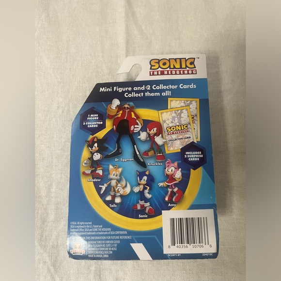 Sonic The Hedgehog Dr. Eggman Action Figure 2.5” + 2 Collector Cards Sega Game - Picture 2 of 3